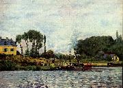 Alfred Sisley Boote bei Bougival painting